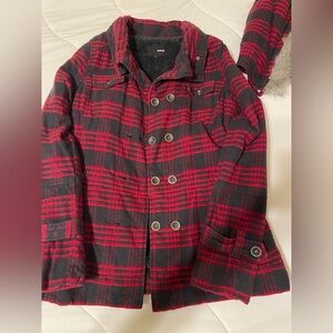 Hurley flannel/fleece winter coat
